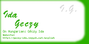 ida geczy business card